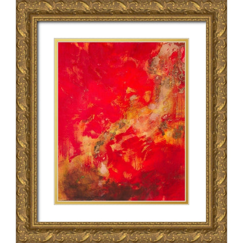 Copper and Red II Gold Ornate Wood Framed Art Print with Double Matting by Gardner, Jennifer