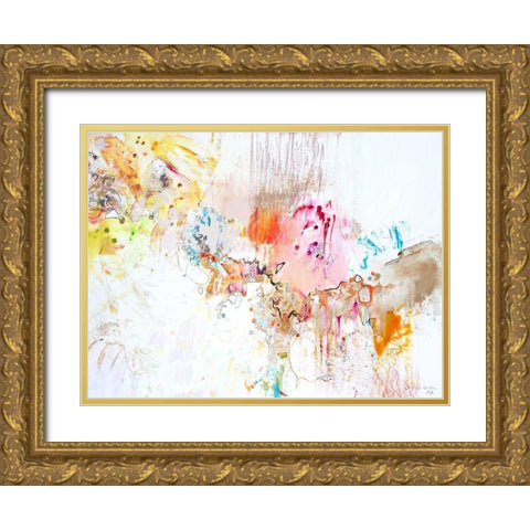 White Series II Gold Ornate Wood Framed Art Print with Double Matting by Gardner, Jennifer