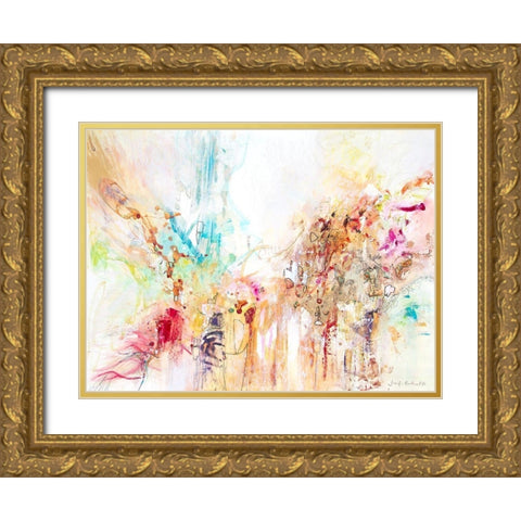White Series III Gold Ornate Wood Framed Art Print with Double Matting by Gardner, Jennifer