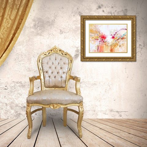 White Series VI Gold Ornate Wood Framed Art Print with Double Matting by Gardner, Jennifer
