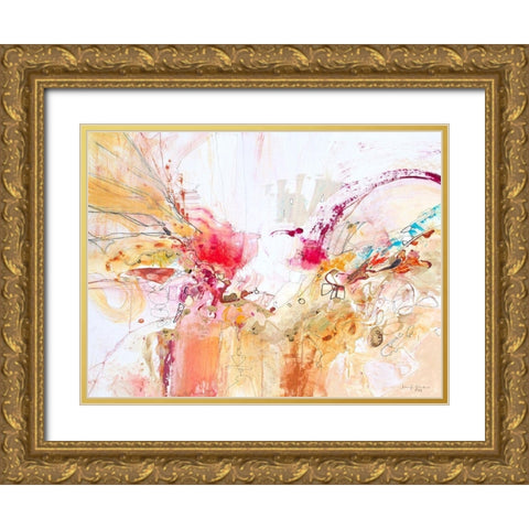 White Series VI Gold Ornate Wood Framed Art Print with Double Matting by Gardner, Jennifer