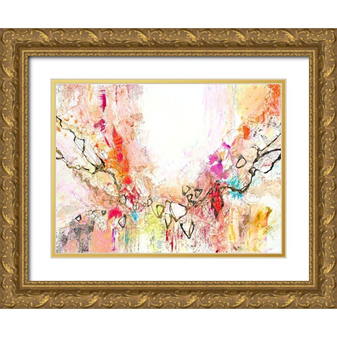 White Series VII Gold Ornate Wood Framed Art Print with Double Matting by Gardner, Jennifer