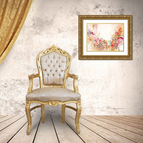 White Series X Gold Ornate Wood Framed Art Print with Double Matting by Gardner, Jennifer