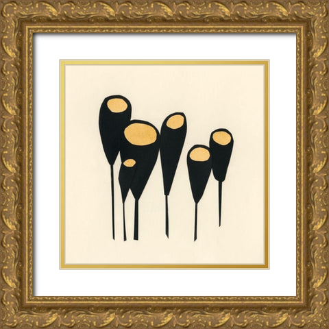 Mod Pod II Gold Ornate Wood Framed Art Print with Double Matting by Stramel, Renee W.