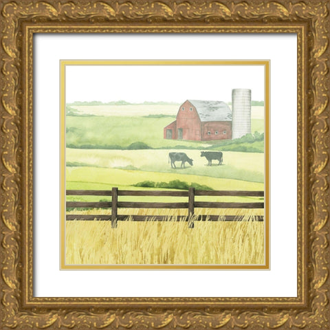 Sunlit Graze II Gold Ornate Wood Framed Art Print with Double Matting by Popp, Grace