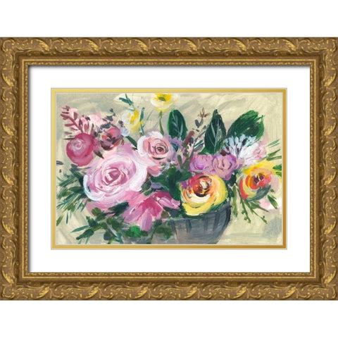 Fleur de Matin I Gold Ornate Wood Framed Art Print with Double Matting by Wang, Melissa