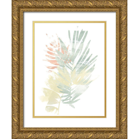 Pastel Tropics I Gold Ornate Wood Framed Art Print with Double Matting by Vess, June Erica