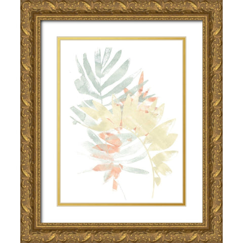 Pastel Tropics IV Gold Ornate Wood Framed Art Print with Double Matting by Vess, June Erica