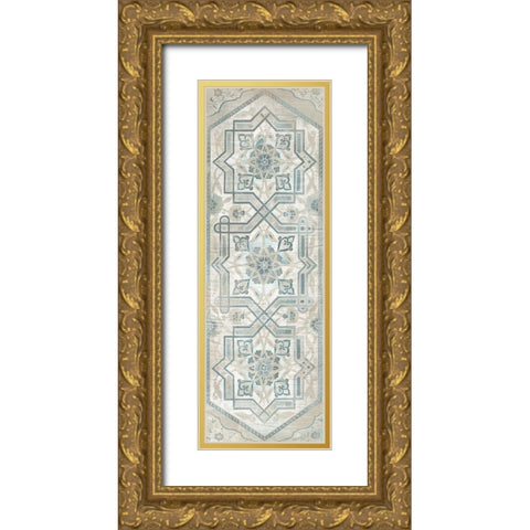 Vintage Persian Panel III Gold Ornate Wood Framed Art Print with Double Matting by Vess, June Erica