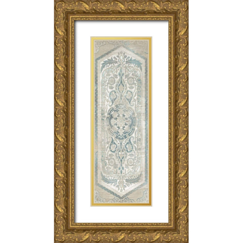 Vintage Persian Panel IV Gold Ornate Wood Framed Art Print with Double Matting by Vess, June Erica