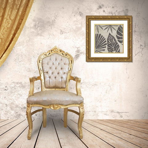 Tribal Palms III Gold Ornate Wood Framed Art Print with Double Matting by Vess, June Erica