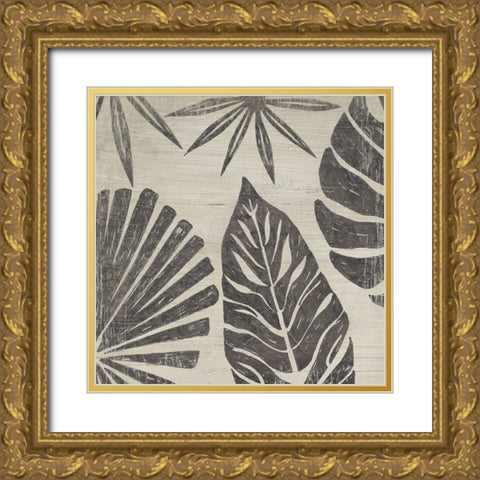 Tribal Palms III Gold Ornate Wood Framed Art Print with Double Matting by Vess, June Erica