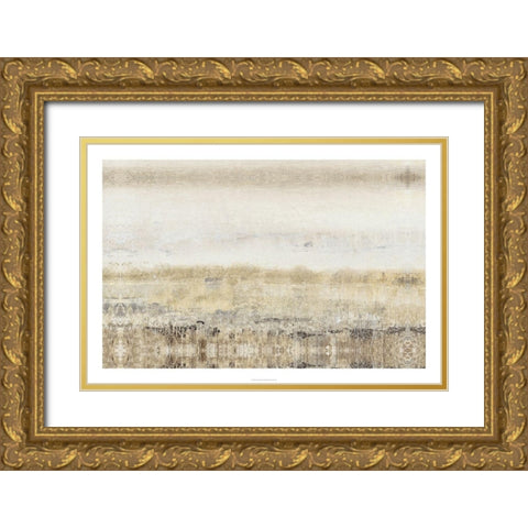 Subtle Meadow II Gold Ornate Wood Framed Art Print with Double Matting by OToole, Tim