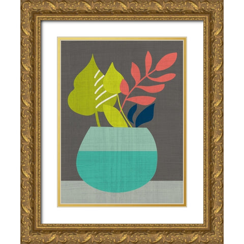 Clay Pot II Gold Ornate Wood Framed Art Print with Double Matting by Zarris, Chariklia