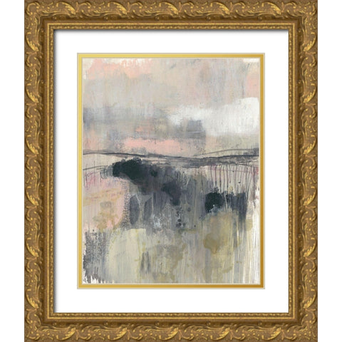 Blush Horizon II Gold Ornate Wood Framed Art Print with Double Matting by Goldberger, Jennifer