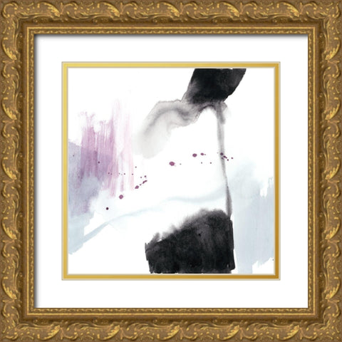 Violet Bloom II Gold Ornate Wood Framed Art Print with Double Matting by Goldberger, Jennifer