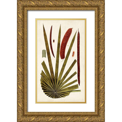 Leaf Varieties VI Gold Ornate Wood Framed Art Print with Double Matting by Vision Studio