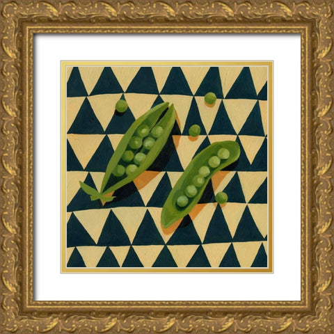 Geo Veggies IV Gold Ornate Wood Framed Art Print with Double Matting by Scarvey, Emma