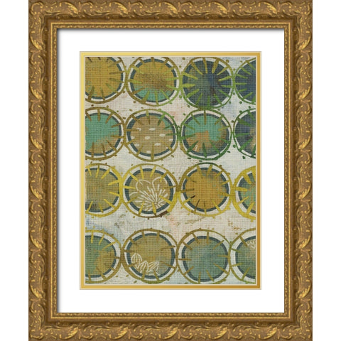 Jadeite II Gold Ornate Wood Framed Art Print with Double Matting by Zarris, Chariklia