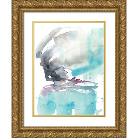 Coastline Bloom II Gold Ornate Wood Framed Art Print with Double Matting by Goldberger, Jennifer