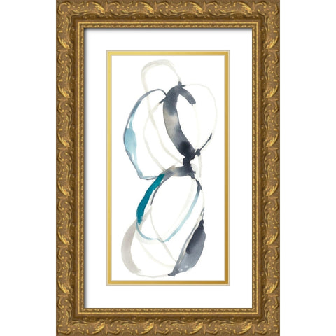 Coil II Gold Ornate Wood Framed Art Print with Double Matting by Goldberger, Jennifer