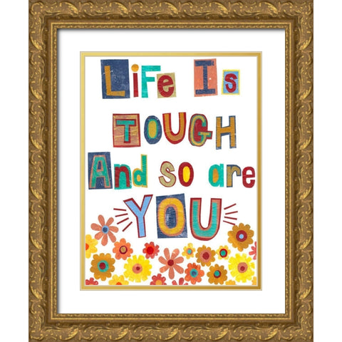 Positive Power III Gold Ornate Wood Framed Art Print with Double Matting by Moore, Regina
