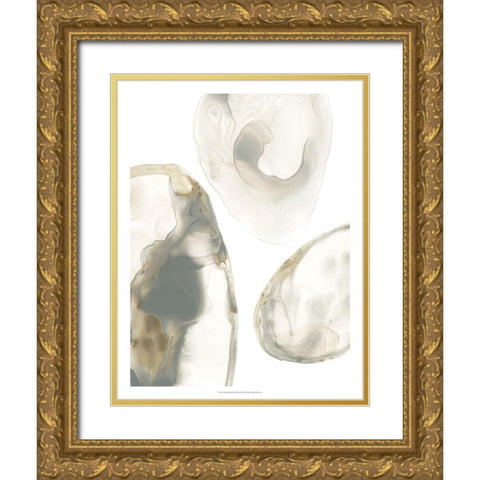Natural Geode III Gold Ornate Wood Framed Art Print with Double Matting by Vess, June Erica