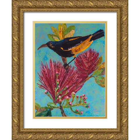 Hawaiian Bird III Gold Ornate Wood Framed Art Print with Double Matting by St. Hilaire, Elizabeth