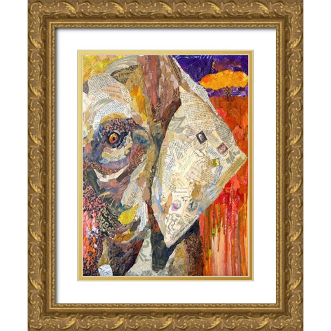 Africa on Collage I Gold Ornate Wood Framed Art Print with Double Matting by St. Hilaire, Elizabeth