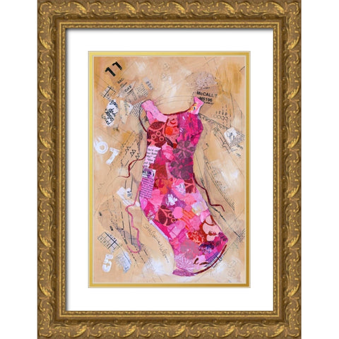 Dress Whimsy VI Gold Ornate Wood Framed Art Print with Double Matting by St. Hilaire, Elizabeth