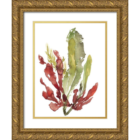 Seaweed Garden II Gold Ornate Wood Framed Art Print with Double Matting by Goldberger, Jennifer