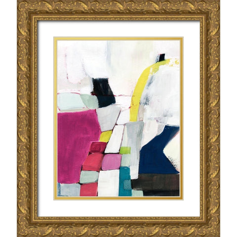 Bevy I Gold Ornate Wood Framed Art Print with Double Matting by Borges, Victoria