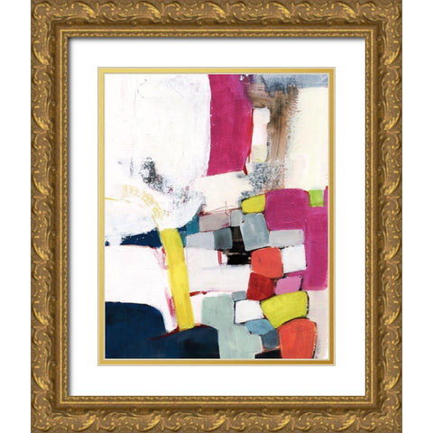 Bevy II Gold Ornate Wood Framed Art Print with Double Matting by Borges, Victoria