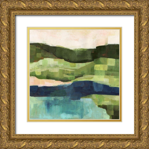 Pastoral Patchwork I Gold Ornate Wood Framed Art Print with Double Matting by Borges, Victoria