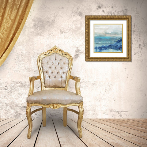 Sea Swell I Gold Ornate Wood Framed Art Print with Double Matting by Borges, Victoria