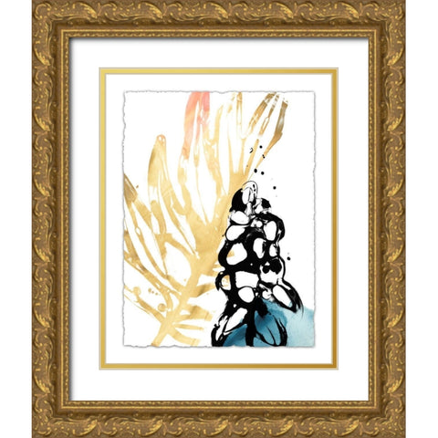 Tropical Moderne II Gold Ornate Wood Framed Art Print with Double Matting by Vess, June Erica