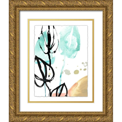 Tropical Moderne VI Gold Ornate Wood Framed Art Print with Double Matting by Vess, June Erica