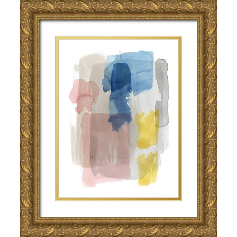Puddle Pastel II Gold Ornate Wood Framed Art Print with Double Matting by Popp, Grace