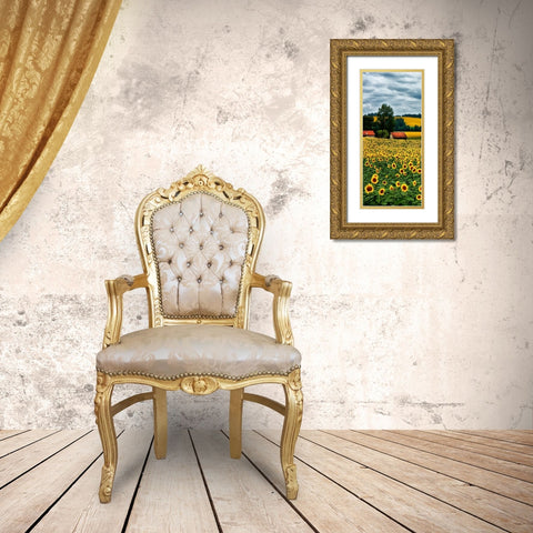 Pastoral Countryside IV - A Gold Ornate Wood Framed Art Print with Double Matting by Chester, Colby