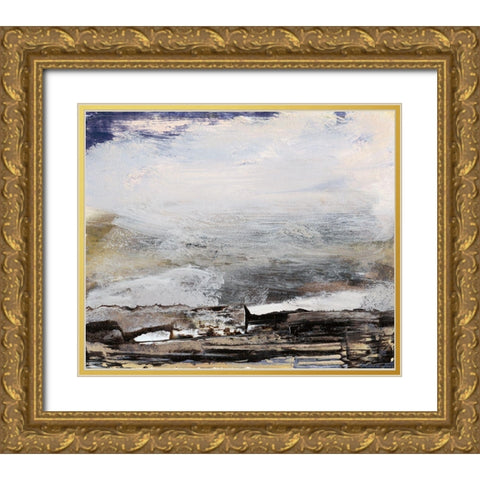 Horizon at Nightfall I Gold Ornate Wood Framed Art Print with Double Matting by Gordon, Sharon