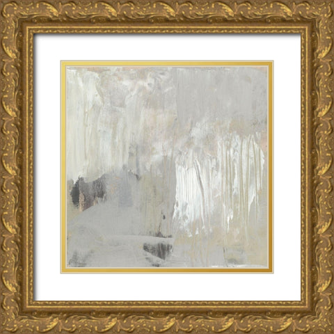 Neutral Composition II Gold Ornate Wood Framed Art Print with Double Matting by Goldberger, Jennifer