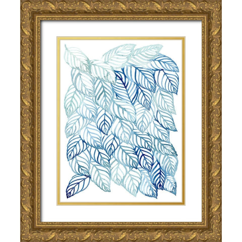 Rainwater Palms II Gold Ornate Wood Framed Art Print with Double Matting by Popp, Grace