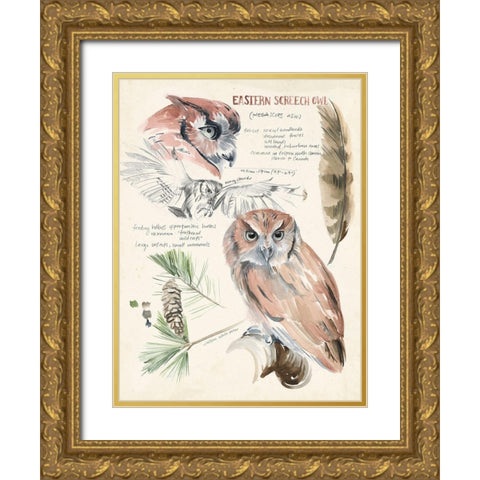 Wildlife Journals I Gold Ornate Wood Framed Art Print with Double Matting by Parker, Jennifer Paxton