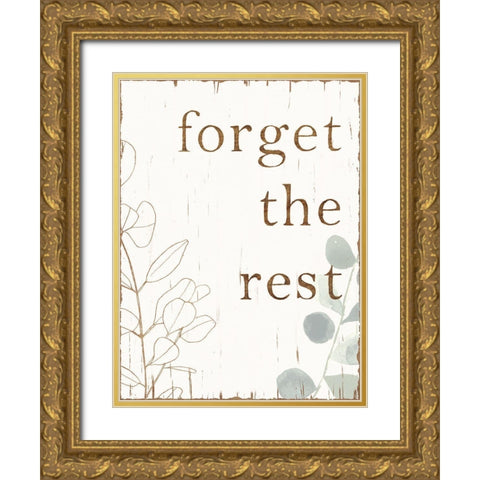 Farmhouse Mantra II Gold Ornate Wood Framed Art Print with Double Matting by Borges, Victoria