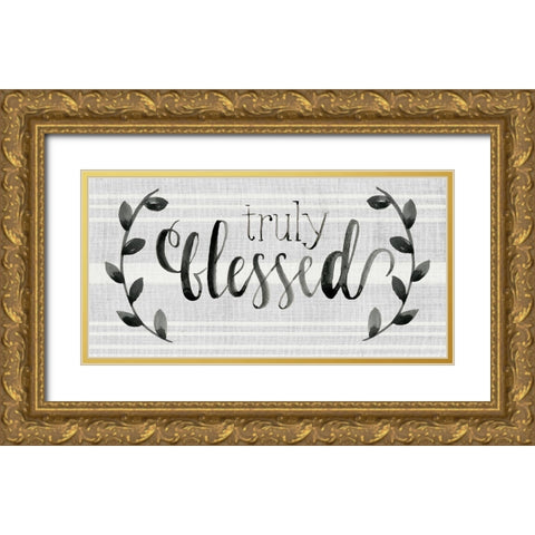 Our Nest is Blessed II Gold Ornate Wood Framed Art Print with Double Matting by Parker, Jennifer Paxton
