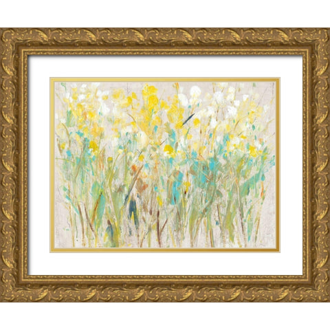 Floral Cluster I Gold Ornate Wood Framed Art Print with Double Matting by OToole, Tim