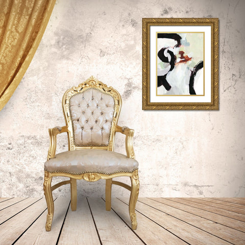 Synchronal V Gold Ornate Wood Framed Art Print with Double Matting by Borges, Victoria