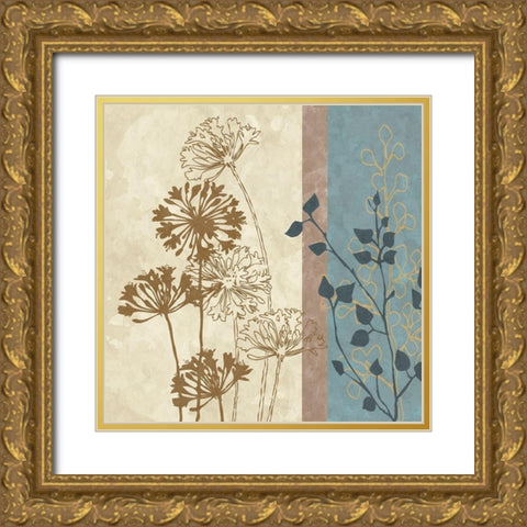 Dandelion Family II Gold Ornate Wood Framed Art Print with Double Matting by Saunders, Alonzo