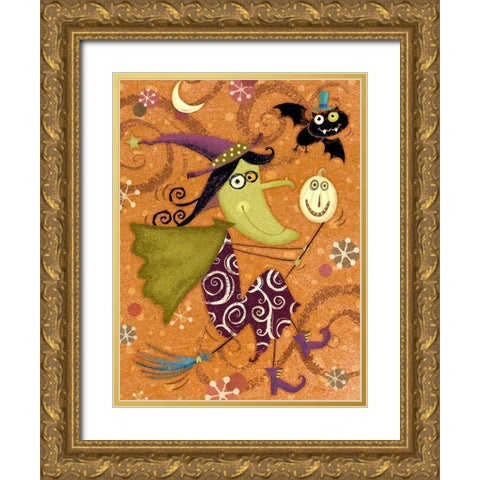 EEK IV Gold Ornate Wood Framed Art Print with Double Matting by Eisner, Viv