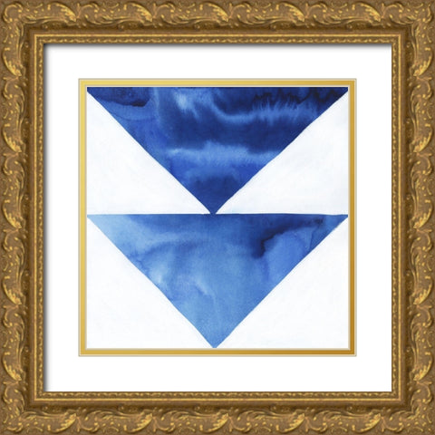 Blue Screen VI Gold Ornate Wood Framed Art Print with Double Matting by Popp, Grace